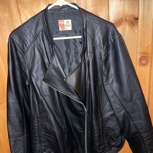 Ruff hewn faux Leather black Moro jacket 3 x